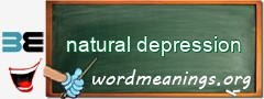 WordMeaning blackboard for natural depression
